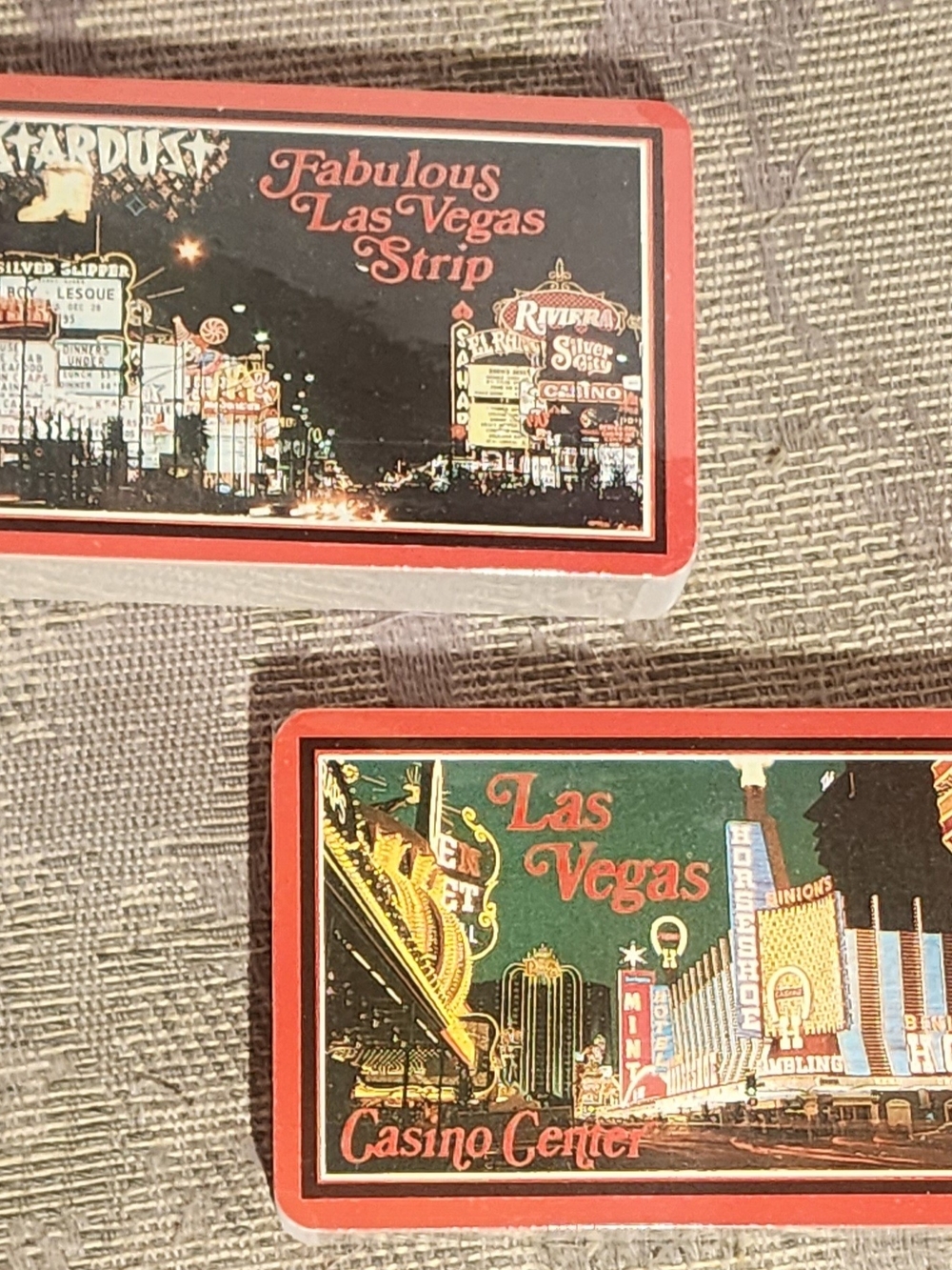 VINTAGE LAS VEGAS COLLECTIBLE DOUBLE DECK PLAYING CARDS - STARDUST & CASINO CENT
